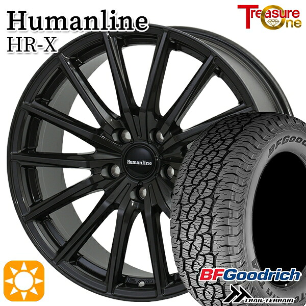 【取付対象】235/60R18 107H XL RBL BFグッドリッチ トレールテレーン トレジャーワン ヒューマンライン HRX TB 18インチ 7.5J 5H114.3 サマータイヤホイールセット 108,950円