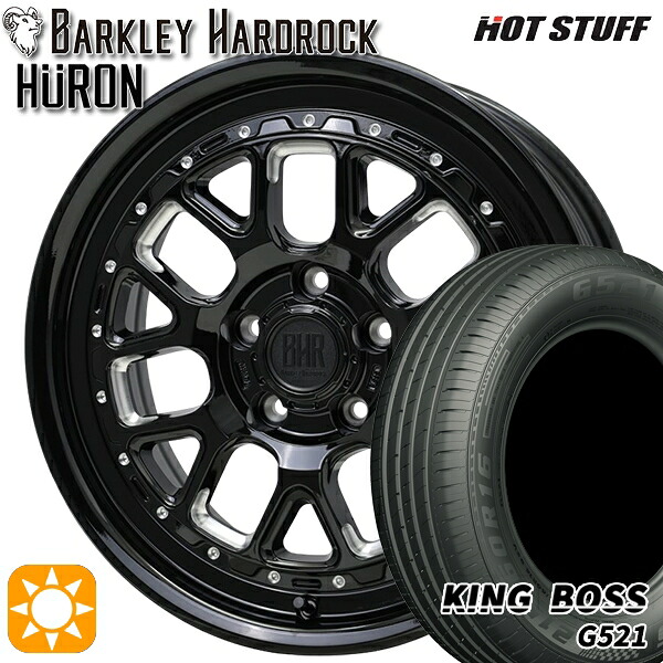 【取付対象】エスティマ ヤリスクロス 215/60R16 95V キングボス G521 ホットスタッフ バークレイハードロック ヒューロン GM/B 16インチ 7.0J 5H114.3+38 サマータイヤホイールセット ｜格安タイヤホイールジャストパーツ