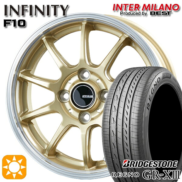 【取付対象】195/65R15 91H ブリヂストン レグノ GR-X3 インターミラノ インフィニティ F10 GL/RP 15インチ 5.5J 4H100 サマータイヤホイールセット
