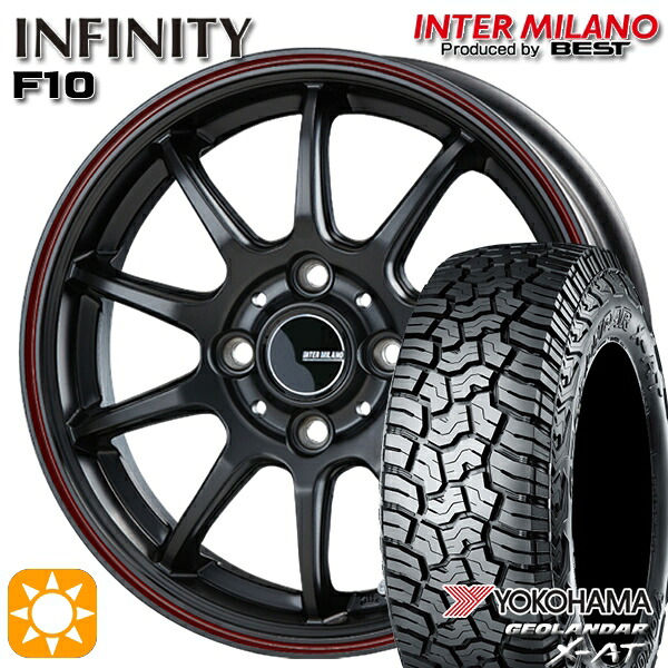 【取付対象】165/60R15 77H ヨコハマ ジオランダーX-AT G016 インターミラノ インフィニティ F10 MBK/FR 15インチ 4.5J 4H100 サマータイヤホイールセット