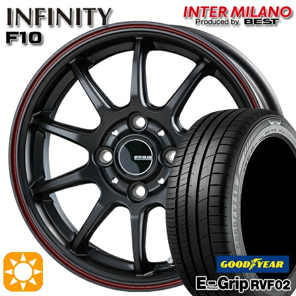 【取付対象】165/60R15 77H グッドイヤー エフィシェントグリップ RVF02 インターミラノ インフィニティ F10 MBK/FR 15インチ 4.5J 4H100 サマータイヤホイールセット