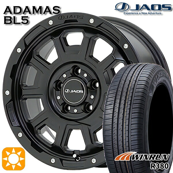 【取付対象】エクストレイル フォレスター 225/60R17 99V ウィンラン R380 ジャオス アダマス BL5 マットブラック 17インチ 7.5J 5H114.3 サマータイヤホイールセット ｜格安タイヤホイールジャストパーツ