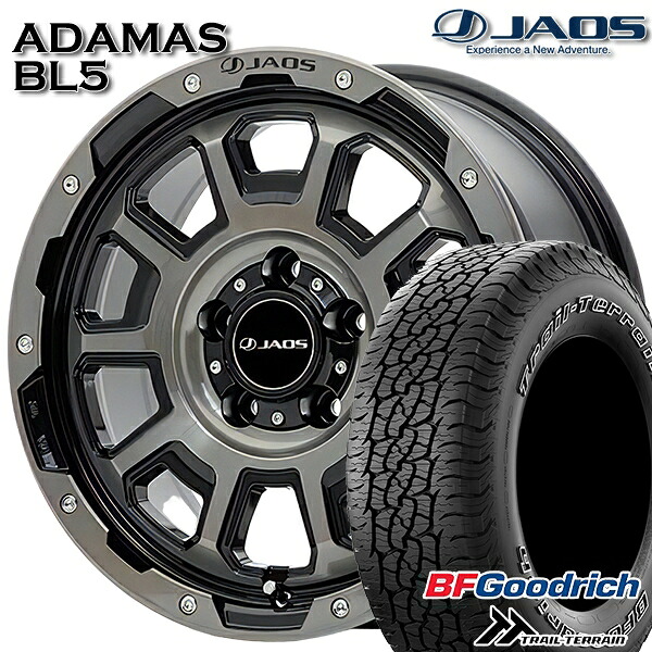 【取付対象】JEEPラングラー 265/65R17 112T ORWL BFグッドリッチ トレールテレーン ジャオス アダマス BL5 スモークポリッシュブラック 17インチ 7.5J 5H127 サマータイヤホイールセット ｜格安タイヤホイールジャストパーツ