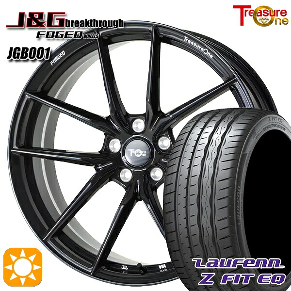 ヴェゼル アテンザ 225/40R19 93Y XL ラウフェン Z FIT EQ LK03 トレジャーワン 鍛造 J&Gブレイクスルー JGB001 ブラック 19インチ 8.0J 5H114.3 サマータイヤホイールセット ｜格安タイヤホイールジャストパーツ