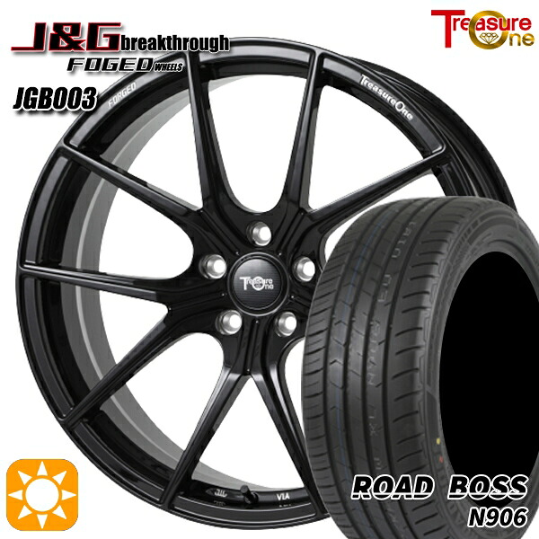 【取付対象】245/35R20 95W XL ロードボス N906 トレジャーワン 鍛造 J&Gブレイクスルー JGB003 ブラック 20インチ 8.5J 5H114.3 サマータイヤホイールセット ｜格安タイヤホイールジャストパーツ