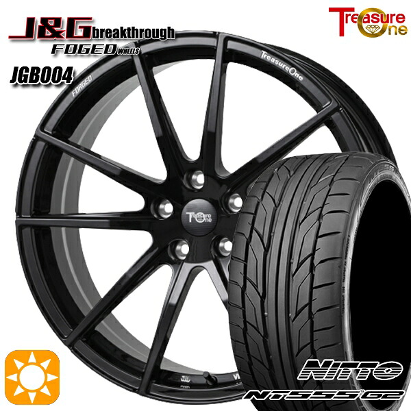 MINI (F55/F56/F57) 215/35R18 84W XL ニットー NT555 G2 トレジャーワン 鍛造 J&Gブレイクスルー JGB004 ブラック 18インチ 7.5J 5H112 サマータイヤホイールセット ｜格安タイヤホイールジャストパーツ