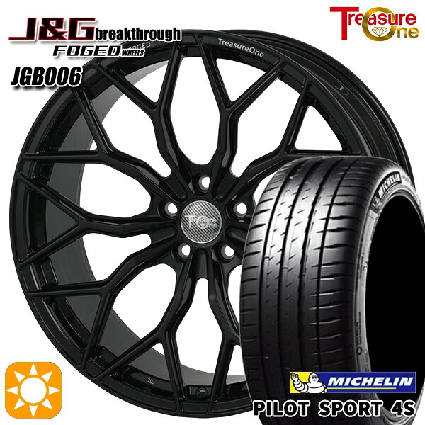 【取付対象】40アルファード 245/40R21 100Y XL ミシュラン パイロットスポーツ 4S レジャーワン 鍛造 FORGED J&Gブレイクスルー JGB006 マットブラック 21インチ 8.5J 5H120 サマータイヤホイールセット |格安タイヤホイールジャストパーツ