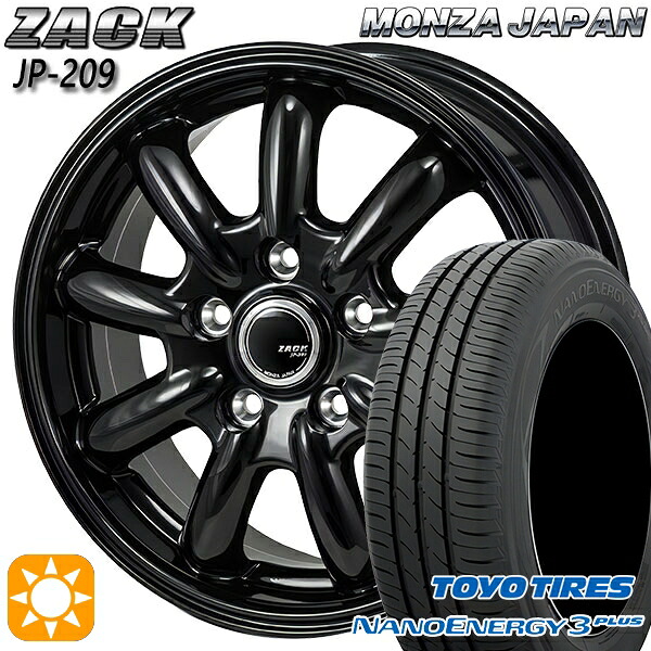 【取付対象】195/65R15 91H トーヨー ナノエナジー3プラス モンツァ ザック JP209 グロスブラック 15インチ 6.0J 5H114.3 サマータイヤホイールセット |格安タイヤホイールジャストパーツ