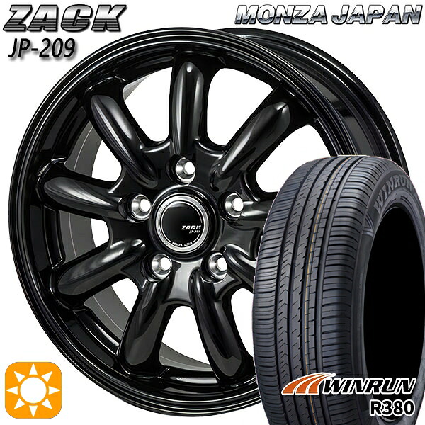 【取付対象】エスティマ ヤリスクロス 215/60R16 95H ウィンラン R380 モンツァ ザック JP209 グロスブラック 16インチ 6.5J 5H114.3 サマータイヤホイールセット |格安タイヤホイールジャストパーツ