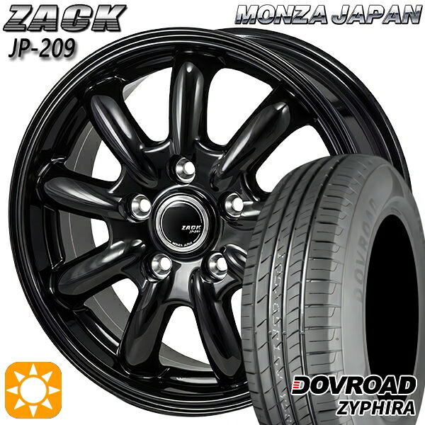 【取付対象】30/50プリウス カローラスポーツ 205/55R16 91V DOVROAD ザイファイラ モンツァ ザック JP209 グロスブラック 16インチ 6.5J 5H100 サマータイヤホイールセット ｜格安タイヤホイールジャストパーツ