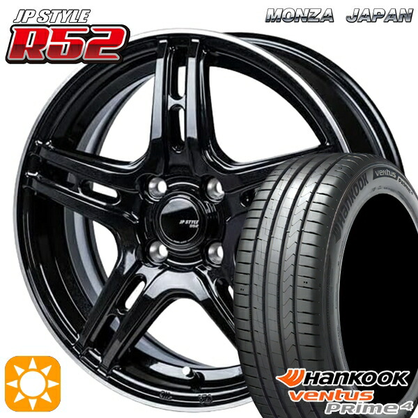 【取付対象】マツダ2 ノート 205/45R17 88V XL ハンコック veNtus PRime4 K135 モンツァ JPスタイル R52 17インチ 6.5J 4H100 +40/+50 サマータイヤホイールセット