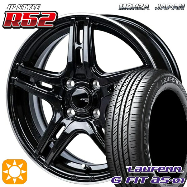 【取付対象】マツダ2 ノート 185/65R15 88H ラウフェン G FIT as-01 LH42 モンツァ JPスタイル R52 15インチ 5.5J 4H100 サマータイヤホイールセット ｜格安タイヤホイールジャストパーツ