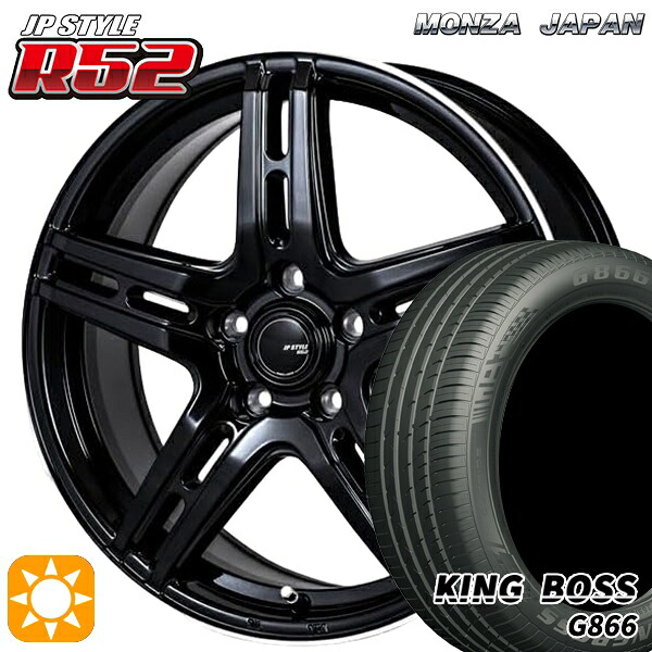 【取付対象】リーフ レヴォーグ 215/50R17 95W XL キングボス G866 モンツァ JPスタイル R52 17インチ 7.0J 5H114.3 サマータイヤホイールセット |格安タイヤホイールジャストパーツ