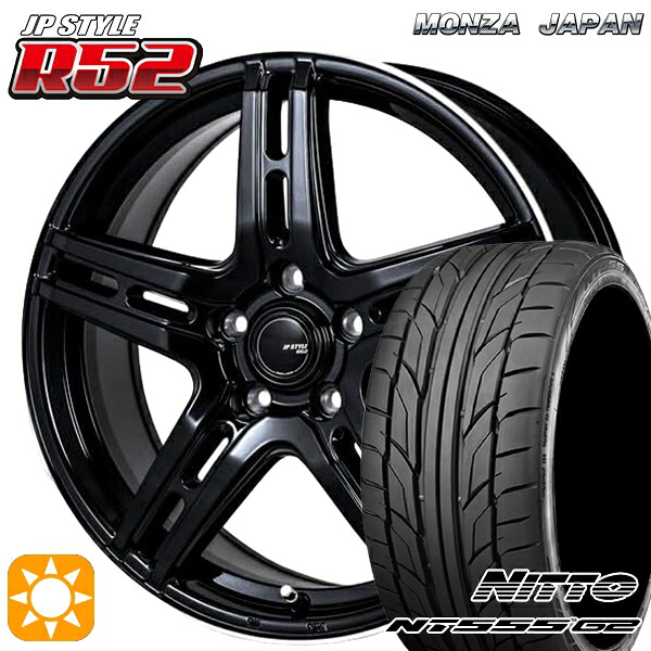 【取付対象】アクセラ アテンザ 215/45R18 93Y XL ニットー NT555 G2 モンツァ JPスタイル R52 18インチ 7.0J 5H114.3 サマータイヤホイールセット ｜格安タイヤホイールジャストパーツ