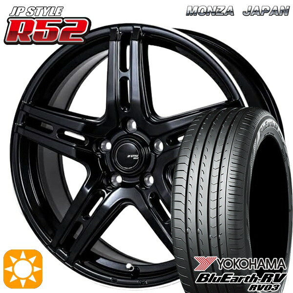 【取付対象】エクストレイル フォレスター 225/60R17 99H ヨコハマ ブルーアース RV03 モンツァ JPスタイル R52 17インチ 7.0J 5H114.3 サマータイヤホイールセット