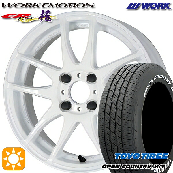 【取付対象】215/70R16 100H トーヨー オープンカントリー H/T2 WL WORK エモーション CR極 ホワイト 16インチ 6.5J 4H100 サマータイヤホイールセット