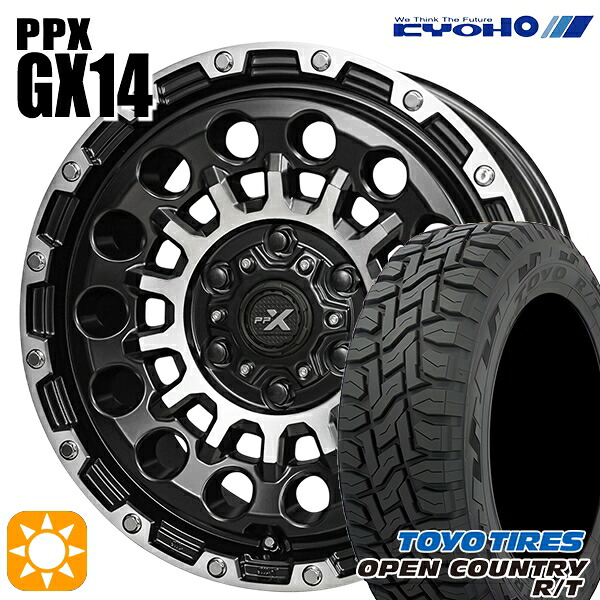 【取付対象】200系ハイエース 215/70R16 100Q ※車検非対応 トーヨー オープンカントリー R/T KYOHO PPX GX14 16インチ 6.5J 6H139.7 +38 サマータイヤホイールセット ｜格安タイヤホイールジャストパーツ