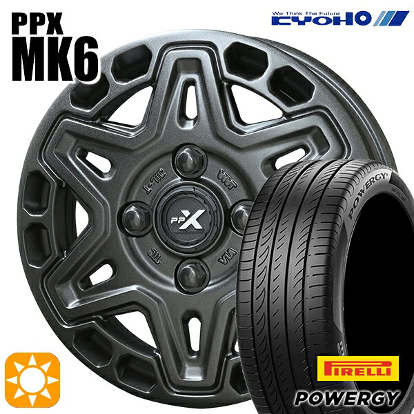 【取付対象】N-BOX ウェイク 165/55R15 75H ピレリ パワジー KYOHO PPX MK6 15インチ 4.5J 4H100 +45 サマータイヤホイールセット |格安タイヤホイールジャストパーツ
