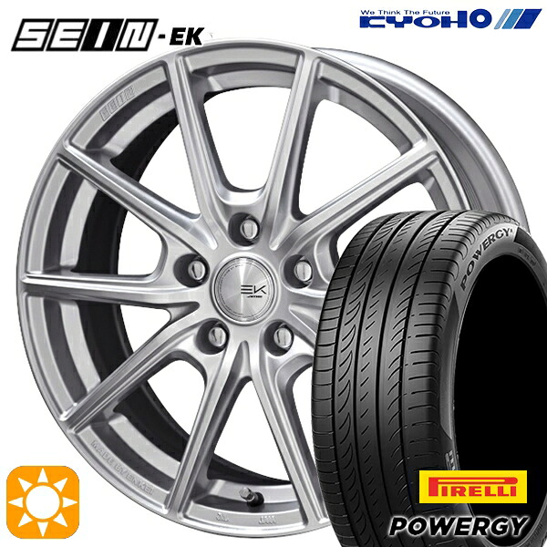 【取付対象】215/60R17 96V ピレリ パワジー KYOHO SEIN EK ENKEI [フローフォーミング製法] シルバー 17インチ 7.0J 5H114.3 +42 サマータイヤホイールセット ｜格安タイヤホイールジャストパーツ