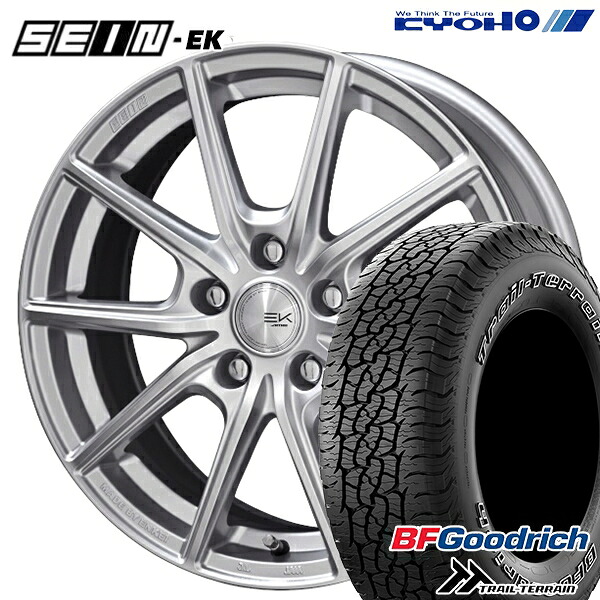 【取付対象】225/65R17 102T ORWL BFグッドリッチ トレールテレーン KYOHO SEIN EK ENKEI [フローフォーミング製法] シルバー 17インチ 7.0J 5H114.3 +42 サマータイヤホイールセット