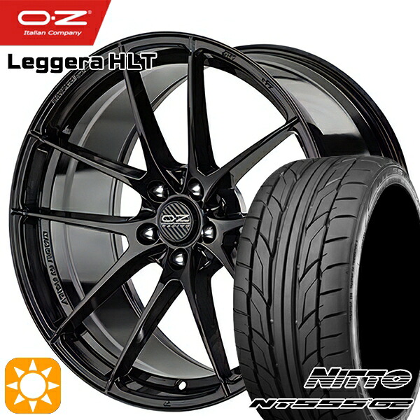 【取付対象】ベンツ Aクラス/Bクラス 225/40R18 92Y XL ニットー NT555 G2 OZ レッジェーラ HLT グロスブラック 18インチ 8.0J 5H112 サマータイヤホイールセット ｜格安タイヤホイールジャストパーツ