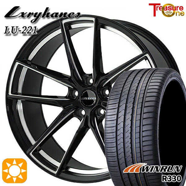 【取付対象】20アルファード 245/40R19 98W XL ウィンラン R330 トレジャーワン ラグジーヘインズ LU221 ブラック/サイドミーリング 19インチ 8.0J 5H114.3 サマータイヤホイールセット