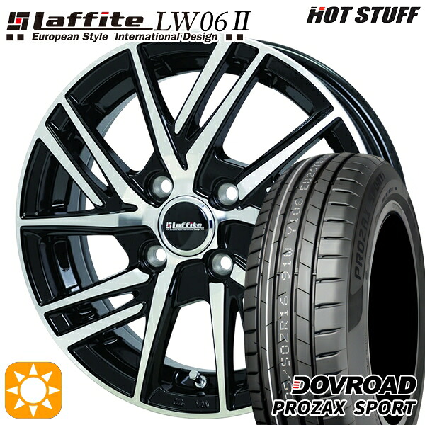 【取付対象】マツダ2 ノート 205/45R17 88W XL DOVROAD プロザックススポーツ HotStuff ラフィット LW06-2 BK/P 17インチ 6.5J 4H100 +40/+50 サマータイヤホイールセット |格安タイヤホイールジャストパーツ