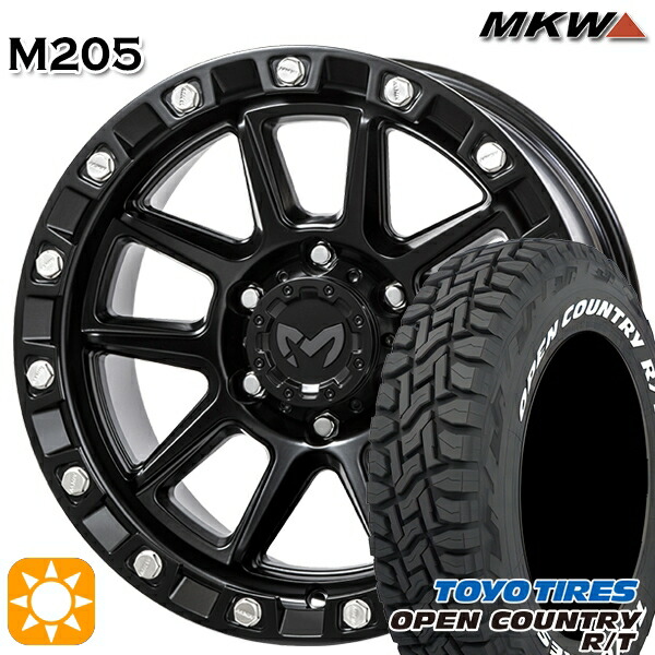 【取付対象】285/70R17 116/113Q トーヨー オープンカントリー R/T ホワイトレター MKW MK-46 M/L+ ブラックキャット 17インチ 8.5J 6H139.7 サマータイヤホイールセット