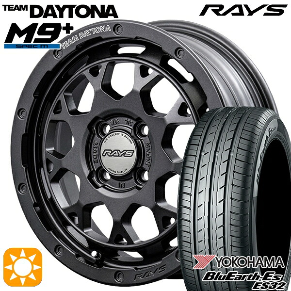 【取付対象】タフト 165/65R15 81S ヨコハマ ブルーアース ES32 RAYS レイズ チームデイトナ M9+ AOJ 15インチ 5.0J 4H100 サマータイヤホイールセット