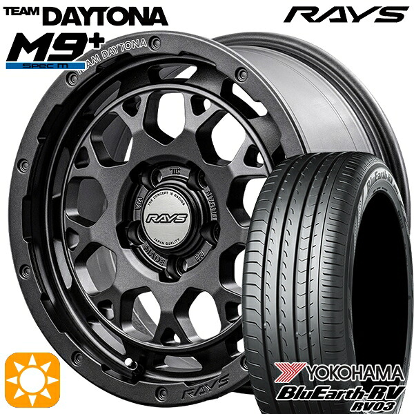 【取付対象】C-HR ヴェゼル 225/50R18 95V ヨコハマ ブルーアース RV03 RAYS レイズ チームデイトナ M9+ AOJ 18インチ 7.5J 5H114.3 サマータイヤホイールセット