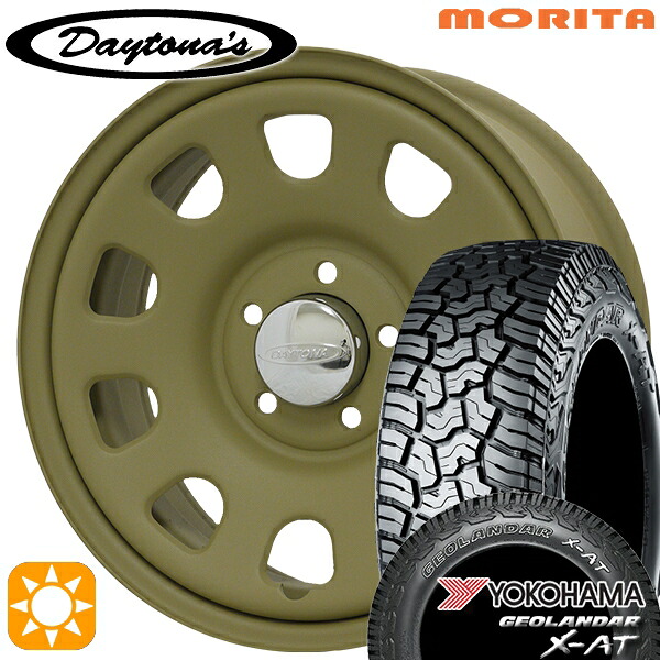 【取付対象】デリカD5 235/70R16 104/101Q OWL ヨコハマ ジオランダー X-AT G016 アウトラインホワイトレター MRT DAYTONA'S G2 デイトナズ マットサンドベージュ 16インチ 7.0J 5H114.3 サマータイヤホイールセット |格安タイヤホイールジャストパーツ