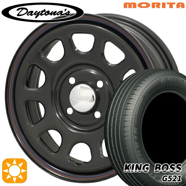 【取付対象】ソリオ タフト 165/65R15 81H キングボス G521 MRT DAYTONA'S G2 デイトナズ ブラック 15インチ 5.0J 4H100 サマータイヤホイールセット