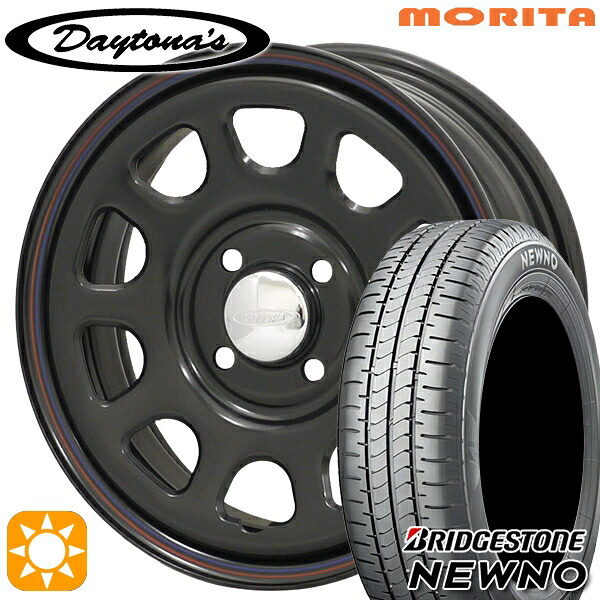 【取付対象】165/65R14 79S ブリヂストン ニューノ MRT DAYTONA'S G2 デイトナズ ブラック 14インチ 5.0J 4H100 サマータイヤホイールセット