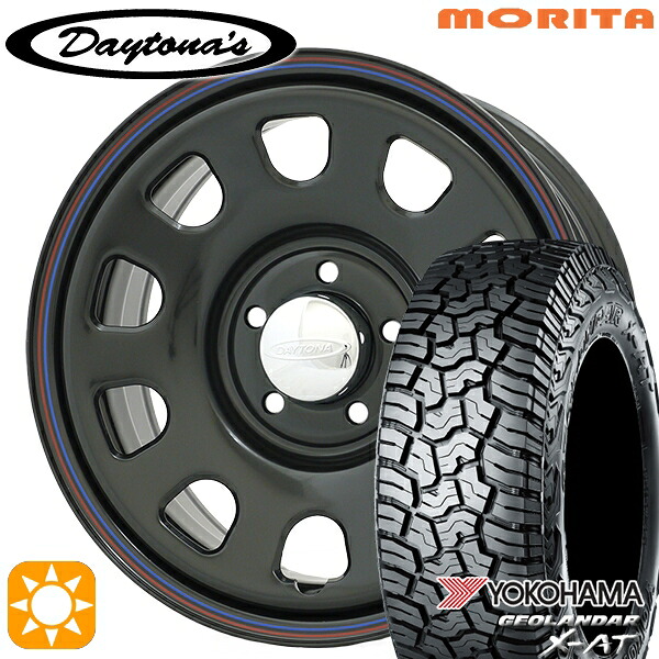 【取付対象】デリカD5 215/70R16 100/97Q ヨコハマ ジオランダー X-AT G016 MRT DAYTONA'S G2 デイトナズ ブラック 16インチ 7.0J 5H114.3 サマータイヤホイールセット