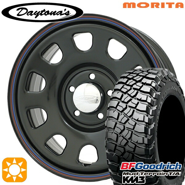 【取付対象】デリカD5 245/70R16 113/110Q RBL BFグッドリッチ マッドテレーン T/A KM3 MRT DAYTONA'S G2 デイトナズ ブラック 16インチ 7.0J 5H114.3 サマータイヤホイールセット