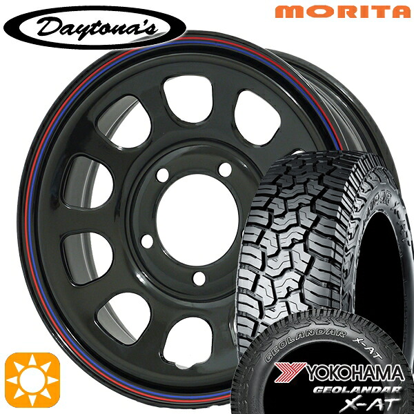 【取付対象】195R16C 104/202Q ヨコハマ ジオランダーX-AT G016 MRT DAYTONA'S G2 デイトナズ ブラック 16インチ 5.5J 5H139.7 サマータイヤホイールセット
