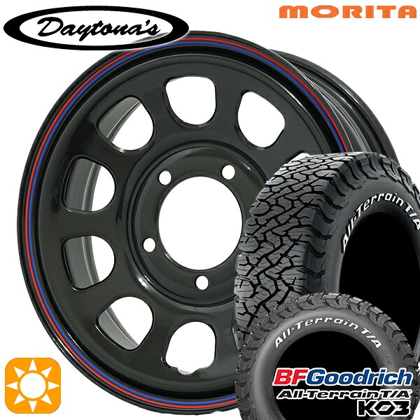 【取付対象】ジムニーJB23/64 215/70R16 100/97S RWL BFグッドリッチ オールテレーン T/A KO3 MRT DAYTONA'S G2 デイトナズ ブラック 16インチ 5.5J 5H139.7 サマータイヤホイールセット |格安タイヤホイールジャストパーツ