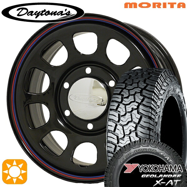 【取付対象】200系ハイエース 215/65R16 109/107Q ヨコハマ ジオランダー X-AT G016 OWL MRT DAYTONA'S G2 デイトナズ ブラック 16インチ 6.5J 6H139.7 サマータイヤホイールセット |格安タイヤホイールジャストパーツ