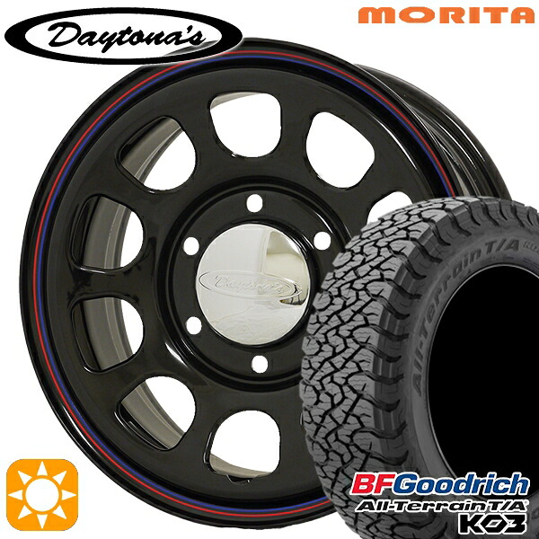 【取付対象】200系ハイエース 215/65R16 103/100S RBL BFグッドリッチ オールテレーン T/A KO3 MRT DAYTONA'S G2 デイトナズ ブラック 16インチ 6.5J 6H139.7 サマータイヤホイールセット