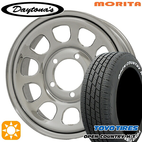【取付対象】ジムニーJB23/64 215/70R16 100H トーヨー オープンカントリー H/T2 WL MRT DAYTONA'S G2 デイトナズ クローム 16インチ 5.5J 5H139.7 サマータイヤホイールセット