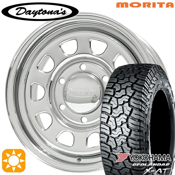 【取付対象】200系ハイエース 215/70R16 100/97Q ヨコハマ ジオランダー X-AT G016 MRT DAYTONA'S G2 デイトナズ クローム 16インチ 6.5J 6H139.7 サマータイヤホイールセット |格安タイヤホイールジャストパーツ