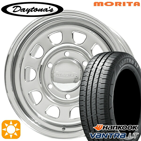 【取付対象】キャラバン専用 195/80R15 107/105R ハンコック Vantra LT RA18 MRT DAYTONA'S G2 デイトナズ クローム 15インチ 6.0J 6H139.7+45 サマータイヤホイールセット ｜格安タイヤホイールジャストパーツ