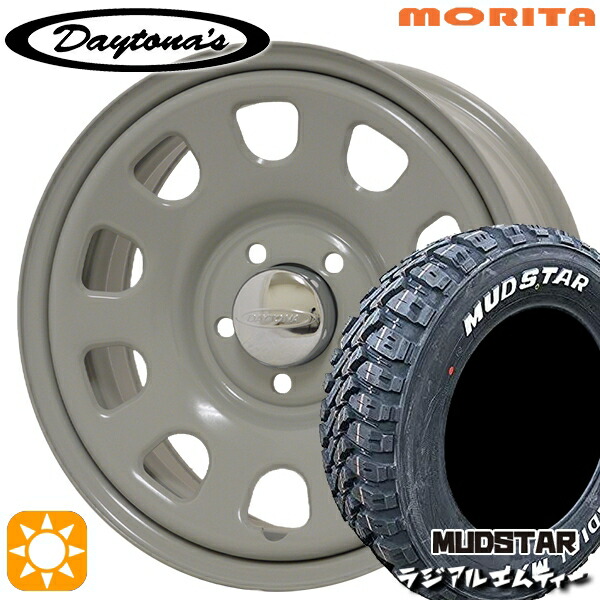 【取付対象】デリカD5 215/70R16 100T マッドスター ラジアル M/T ホワイトレター MRT DAYTONA'S G2 デイトナズ グレー 16インチ 7.0J 5H114.3 サマータイヤホイールセット 62,865円
