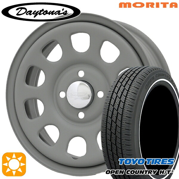 【取付対象】ハスラー ソリオ 165/60R15 77H トーヨー オープンカントリー H/T2 WR MRT DAYTONA'S G2 デイトナズ マットグレー 15インチ 5.0J 4H100 サマータイヤホイールセット ｜格安タイヤホイールジャストパーツ