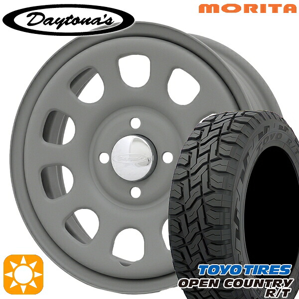 【取付対象】軽トラ 145/80R12 80/78N LT トーヨー オープンカントリー R/T MRT DAYTONA'S G2 デイトナズ マットグレー 12インチ 4.0J 4H100 サマータイヤホイールセット ｜格安タイヤホイールジャストパーツ