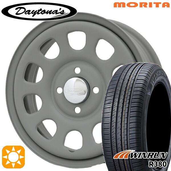 【取付対象】165/65R14 79T ウィンラン R380 MRT DAYTONA'S G2 デイトナズ マットグレー 14インチ 5.0J 4H100 サマータイヤホイールセット