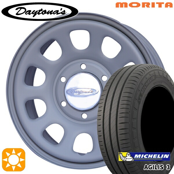 【取付対象】200系ハイエース 215/65R16C 109/107T ミシュラン アジリス3 MRT DAYTONA'S G2 デイトナズ マットグレー 16インチ 6.5J 6H139.7 サマータイヤホイールセット