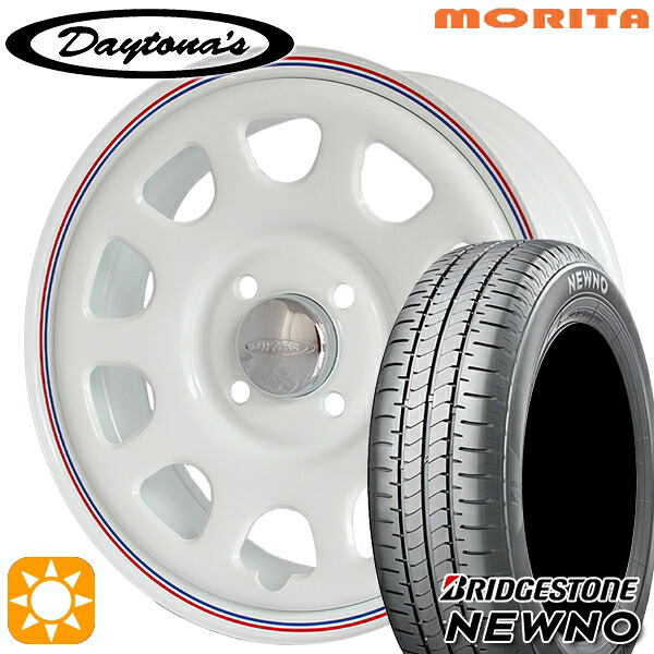 【取付対象】165/65R14 79S ブリヂストン ニューノ MRT DAYTONA'S G2 デイトナズ ホワイト 14インチ 5.0J 4H100 サマータイヤホイールセット ｜格安タイヤホイールジャストパーツ