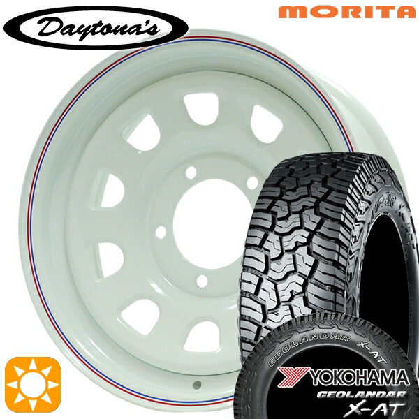 【取付対象】ジムニーJB23/64 225/75R16 103/100Q ヨコハマ ジオランダー X-AT G016MRT DAYTONA'S G2 デイトナズ ホワイト 16インチ 5.5J 5H139.7 サマータイヤホイールセット |格安タイヤホイールジャストパーツ