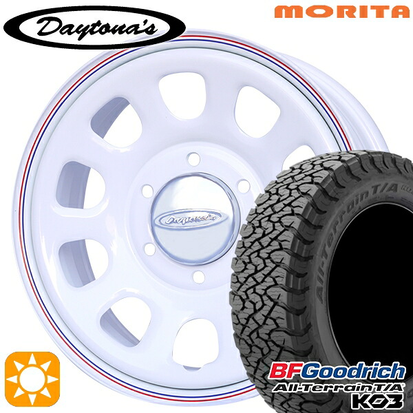 【取付対象】200系ハイエース 215/65R16 103/100S RBL BFグッドリッチ オールテレーン T/A KO3 MRT DAYTONA'S G2 デイトナズ ホワイト 16インチ 6.5J 6H139.7 サマータイヤホイールセット 94,380円